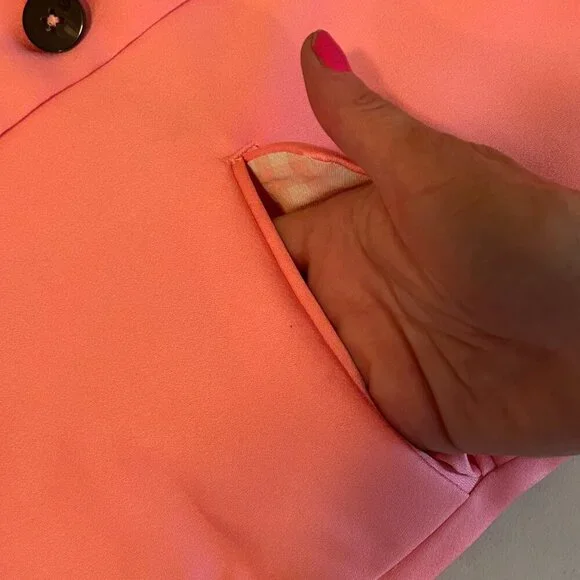 Scotch and Soda Light Pink Single Breasted Women's Blazer size 12/152 Barbiecore - Picture 5 of 13